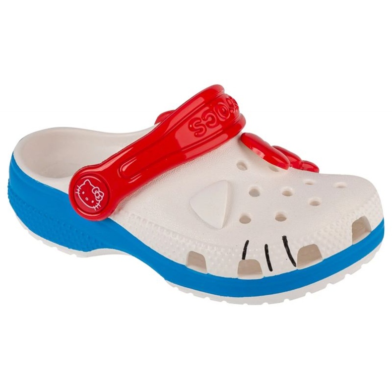 Chanclas Crocs Classic Hello Kitty Iam Clog T 209469-100 blanco