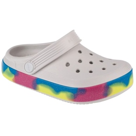 Chanclas Crocs Off Court Glitter Band Zuecos para niños 209714-1FS blanco