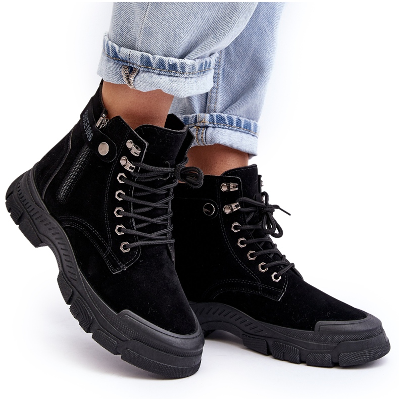 PS1 Botines Trapper de ante con aislamiento Jailina para mujer negro