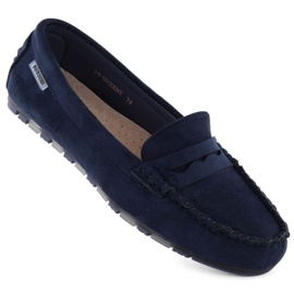 Potocki W WOL240B mocasines de ante, azul marino