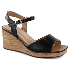 Sergio Leone W SK441A sandalias cuña negro