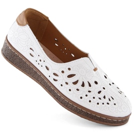 Artiker W HBH72A Zapatos piel calados blanco