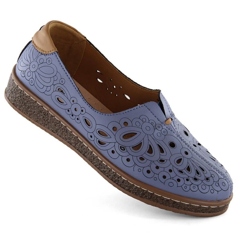 Artiker W HBH72B Zapatos calados piel azul