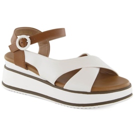 Sandalias cuña Vinceza W JAN303 blanco