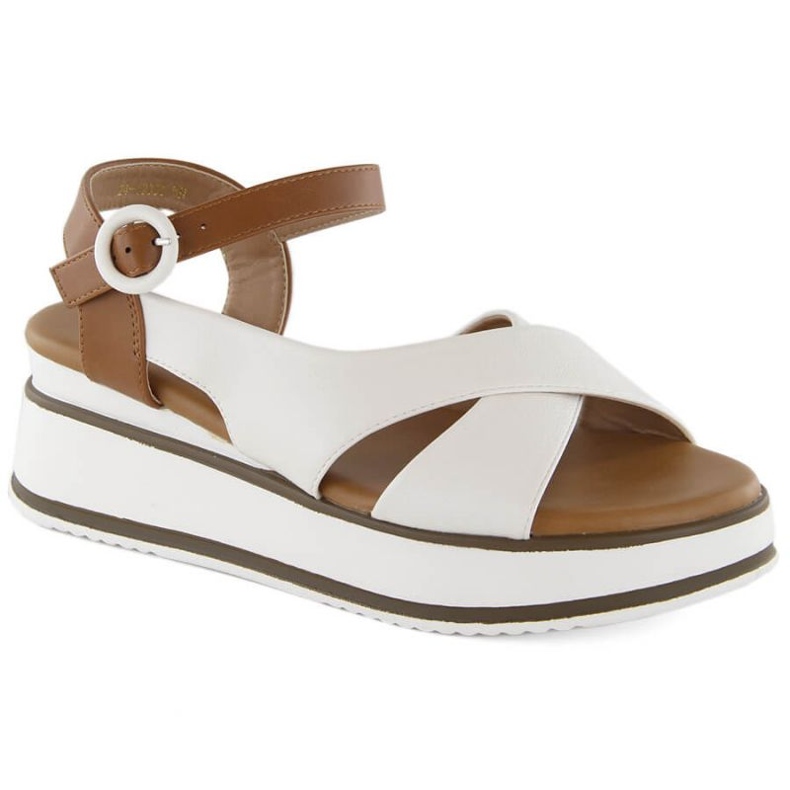 Sandalias cuña Vinceza W JAN303 blanco