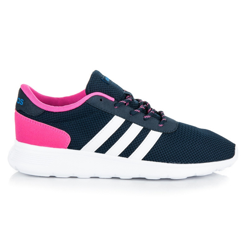 Zapatillas adidas lite racer blanco rosado azul marino