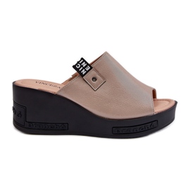 Vinceza Chanclas de Cuña para Mujer Dorado Vleni