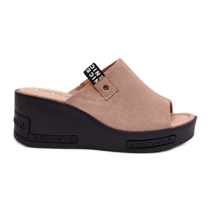 Vinceza Chanclas Cuña Mujer Vleni Beige