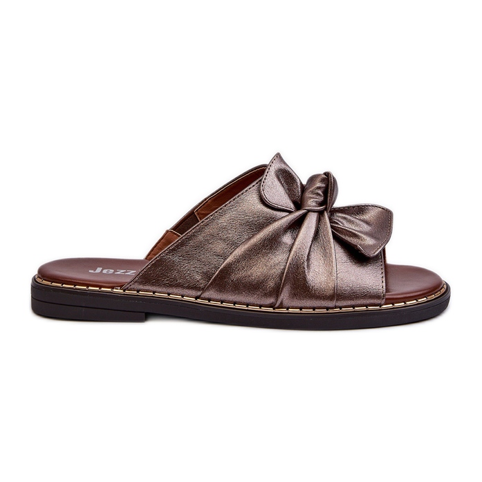 Chanclas de Mujer Cobre Tacón Plano Nelvira marrón