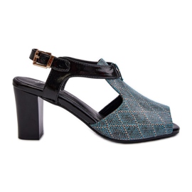 Turquesa Sandalias De Tacón Alto Para Mujer Queenmarie Turquesa Hechas De Piel Ecológica verde Turquesa Sandalias De Tacón Alto Para Mujer Queenmarie Turquesa Hechas De Piel Ecológica verde