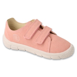 Befado deportivo infantil con inserción de piel con velcro 909P004 rosa