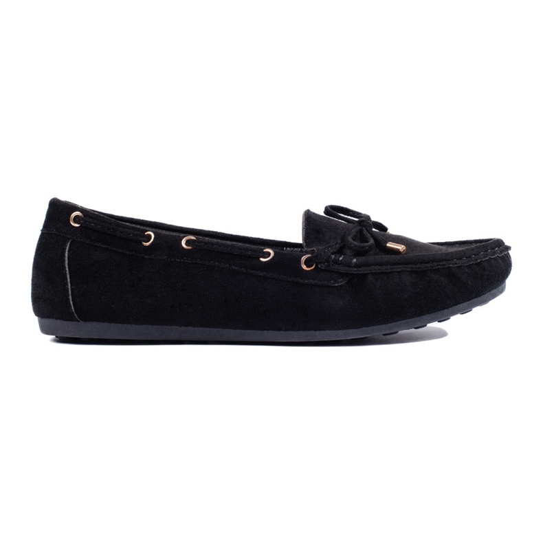 Mocasines de mujer en ante negro Mocasines de mujer en ante negro