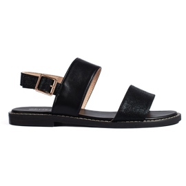 Sandalias planas mujer negras negro