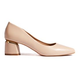 Tacones beige