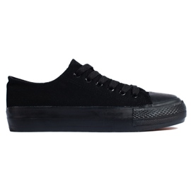 Deportivas plataforma mujer negras negro