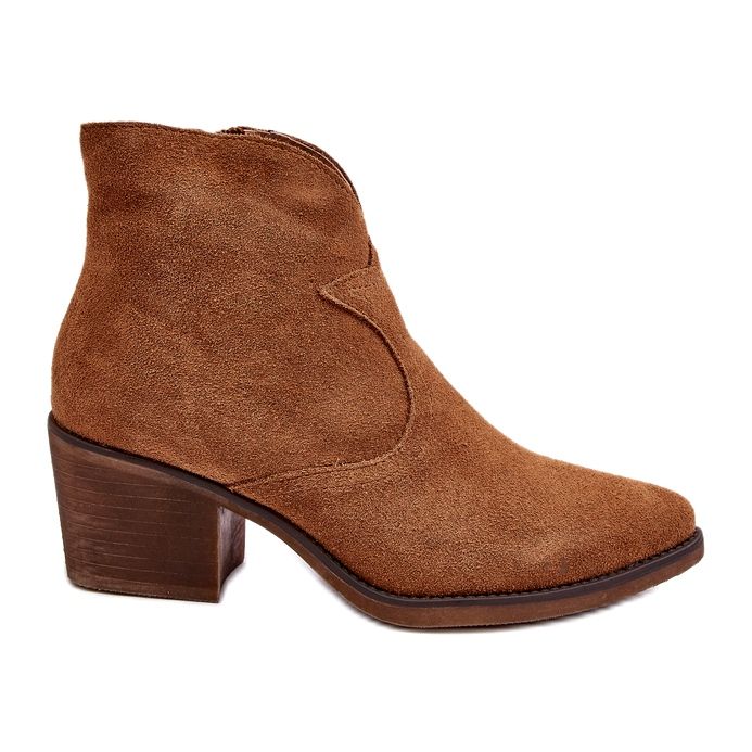S.Barski Botas Cowboy Ante Con Cremallera D&amp;A SN622-29 Camel marrón