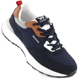 Zapatillas deportivas softshell para hombre, azul marino, Vanhorn 93301