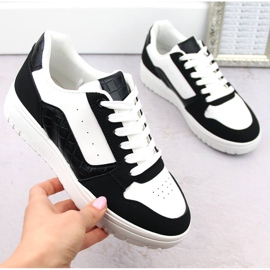 Zapatillas deportivas de mujer panda blanco y negro McBraun 23263