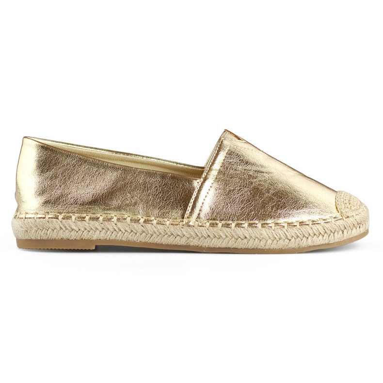 Alpargatas doradas mujer, zapatos dorados cómodos para el verano