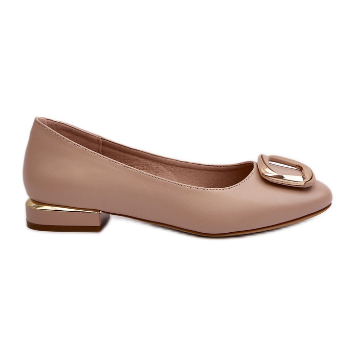 Bailarinas con hebilla Sergio Leone BL203 Beige