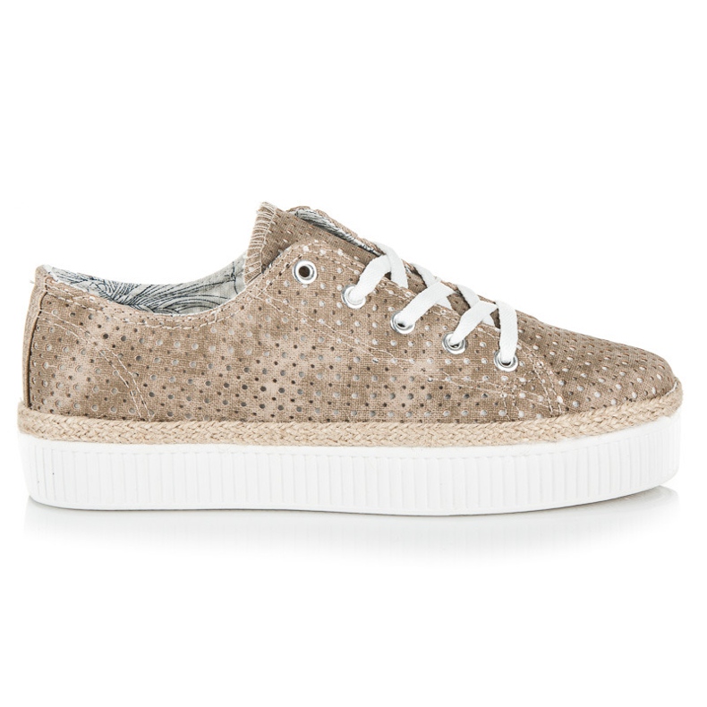 Kylie Zapatillas caladas en la plataforma. marrón