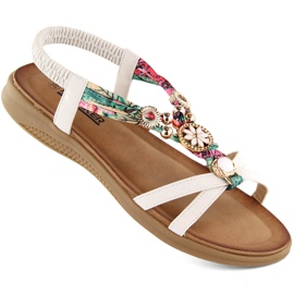 Sandalias mujer cómodas planas blancas Artiker 54C1325 blanco