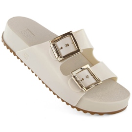 Zapatillas de casa cómodas para mujer, perfumadas, de goma flexible Ekri Zaxy NN285058 beige