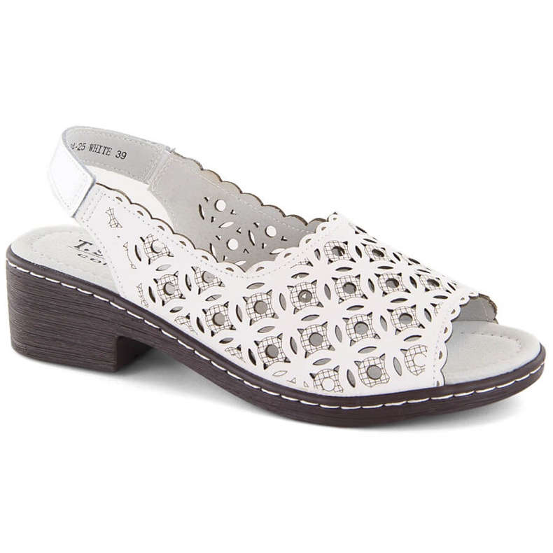 Sandalias de mujer cómodas de piel con tacón blanco de T.Sokolski