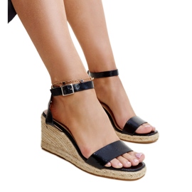 Sandalias cuña Zuhura negro Sandalias cuña Zuhura negro