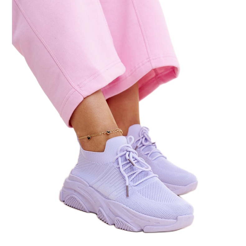 Zapatillas moradas con suela Kassi masiva. violeta