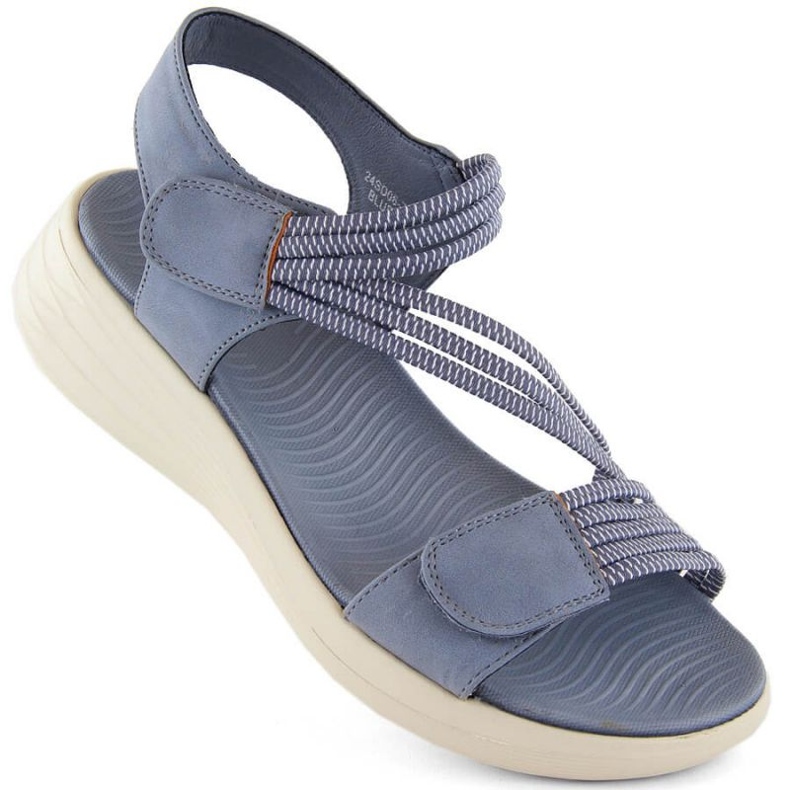 Sandalias cómodas velcro eVento W EVE446B azul