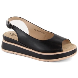 Filippo W PAW533 sandalias plataforma piel negro