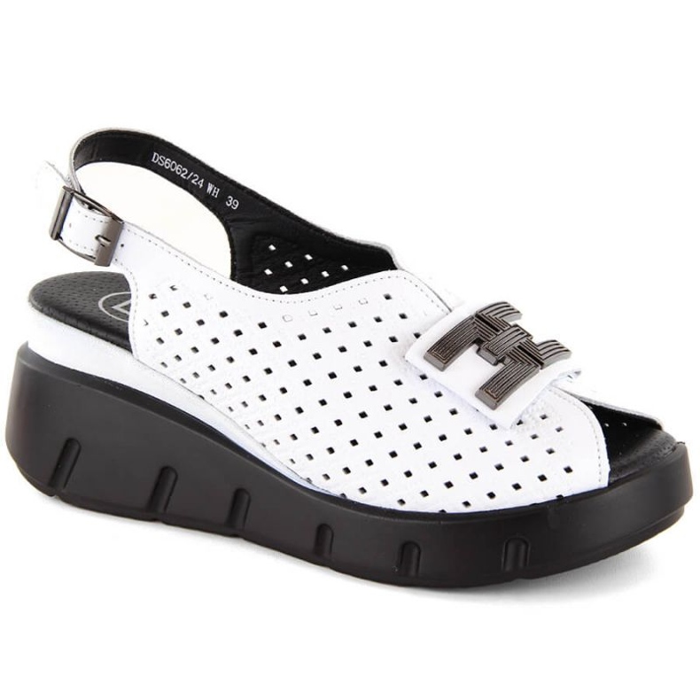Sandalias cuña piel calada Filippo W PAW535 blanco