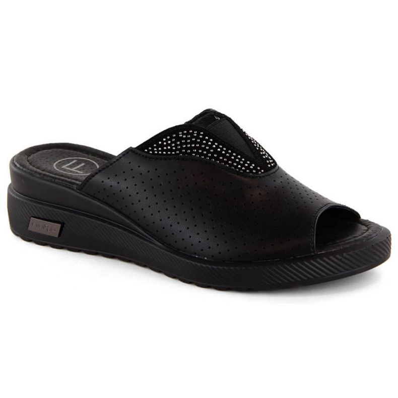 Filippo W PAW536 mules con cuña de piel negra negro