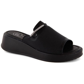 Filippo W PAW538A mules con cuña de piel negra negro