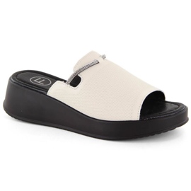 Mules con cuña de piel Filippo W PAW538B beige