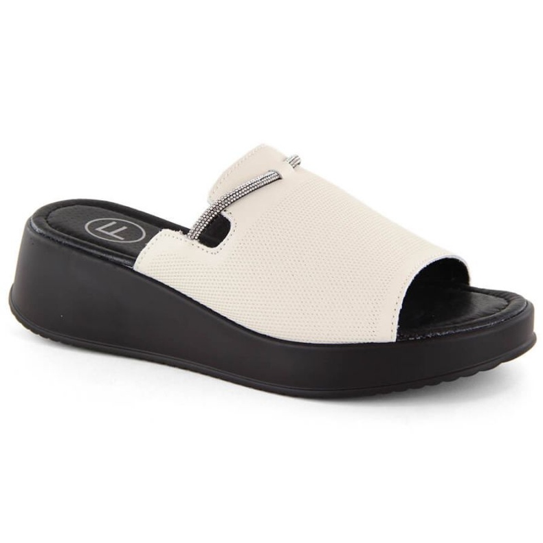 Mules con cuña de piel Filippo W PAW538B beige
