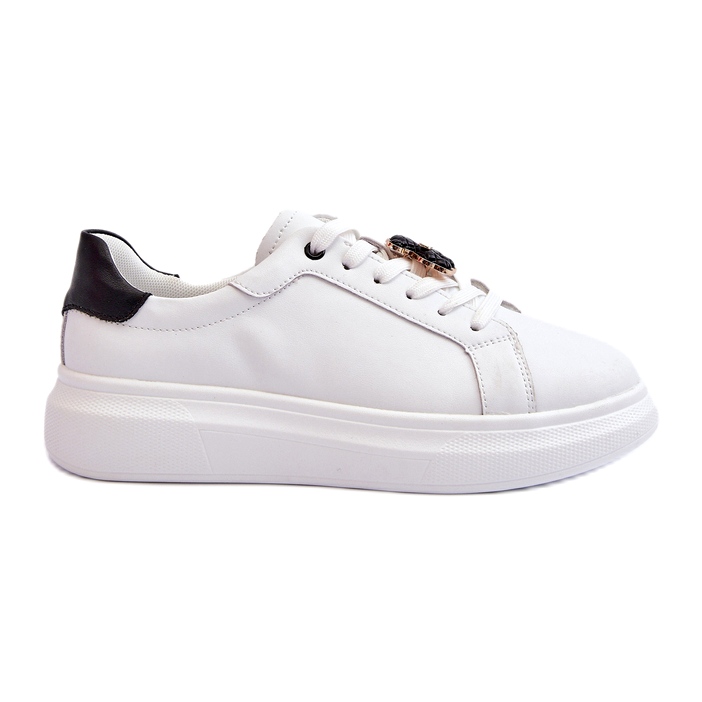 Vinceza Zapatillas De Mujer De Piel Con Osito De Peluche, Blanco Mirven