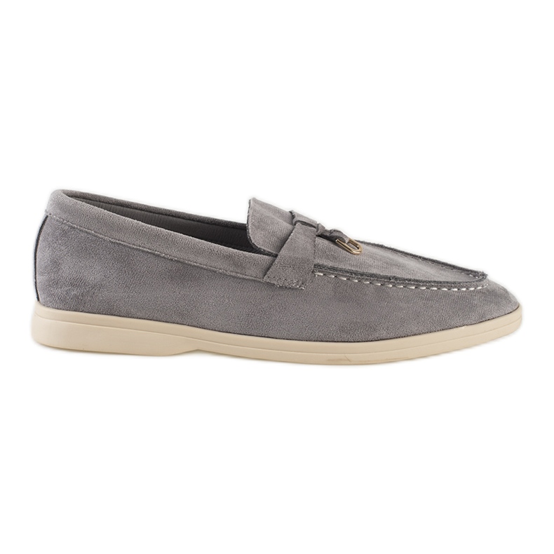 Mocasines mujer ante gris