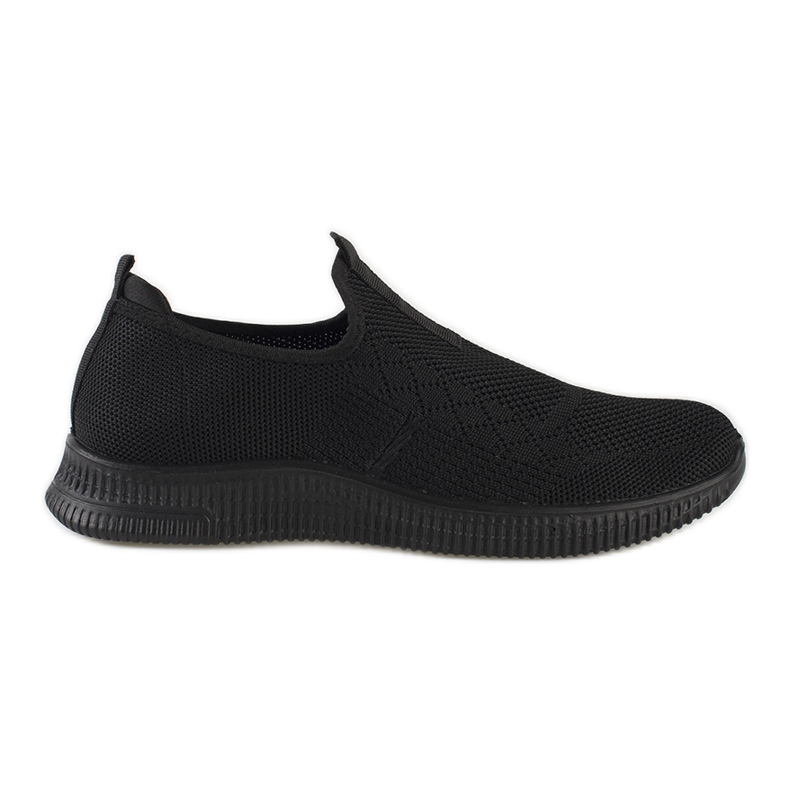 Deportivas sin cordones de mujer negras. negro