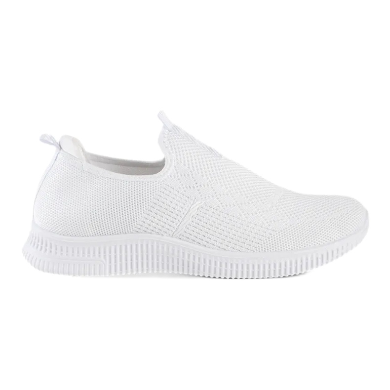 Zapatillas deportivas slip-on blancas para mujer. blanco Zapatillas deportivas slip-on blancas para mujer. blanco