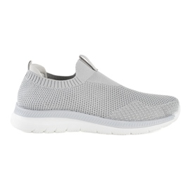 Zapatillas deportivas grises sin cordones