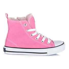 American Club Zapatillas altas para niñas rosado