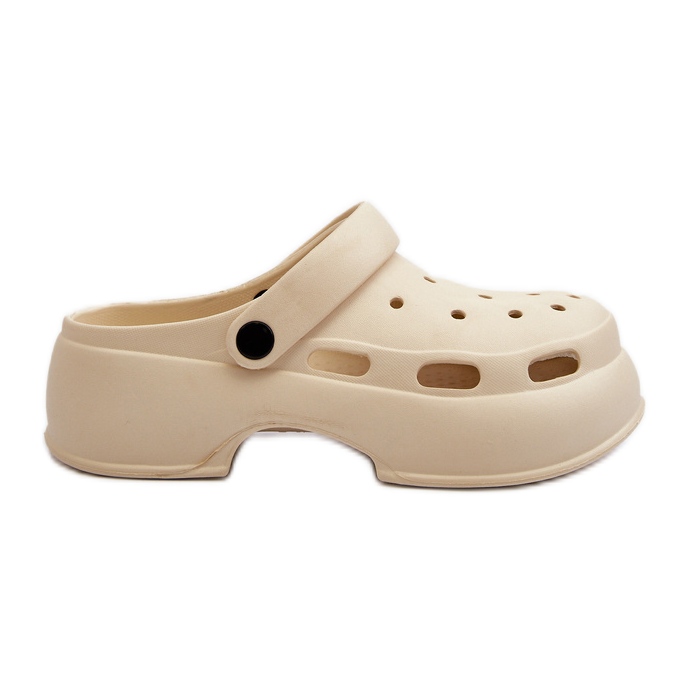 Chanclas de mujer de espuma con suela maciza, Beige Danollia