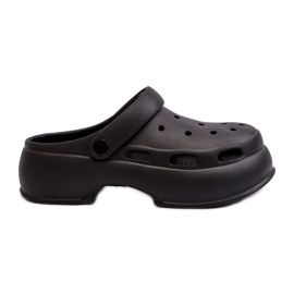 Chanclas de espuma para mujer con suela maciza, Negro Danollia
