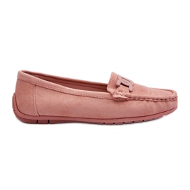 Mocasines de ante de moda para mujer rosa claro Rabell rosado