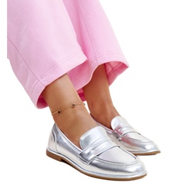 Mocasines Nasia clásicos plateados plata