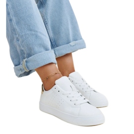 Zapatillas Akila blancas y doradas blanco