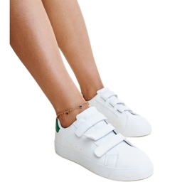 Deportivas velcro Samala blancas y verdes blanco
