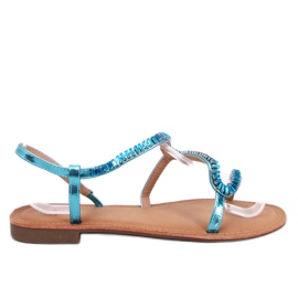 Adani Sandalias de cristal azul